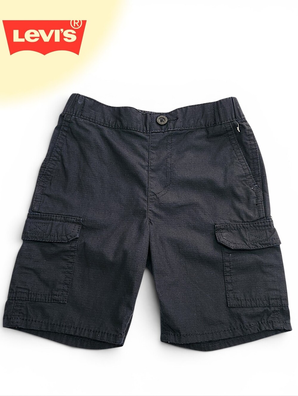 Levi's Little Kids' Black Cargo Short Pull-on 100% Cotton Size 4T (4-5 Years)